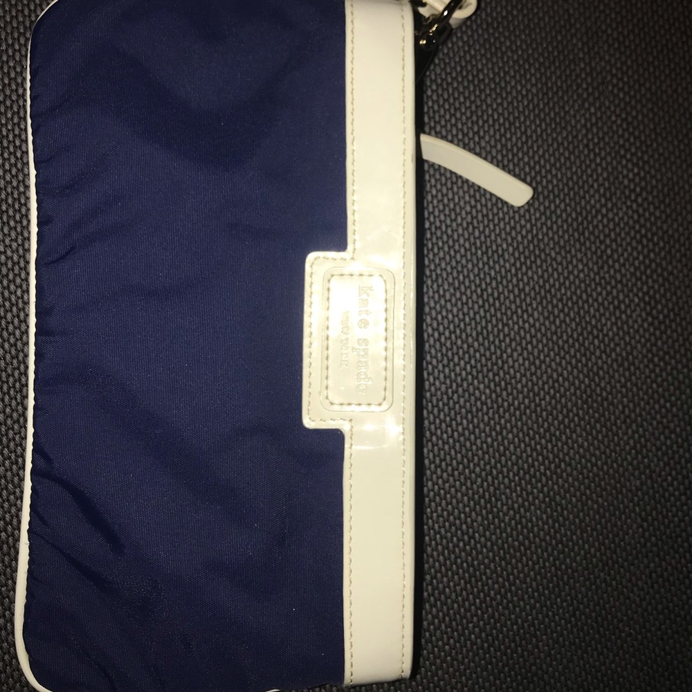 Vintage Kate Spade navy and white wristlet